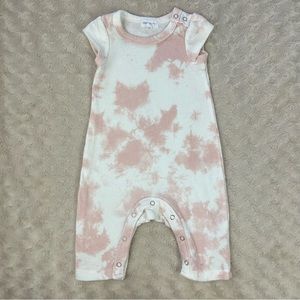 Grayson Mini Tie Dye Romper Size 0-3 Months Pink & White
